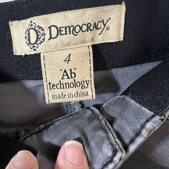 Democracy Ab Technology Womens Jeans Sz 4 Gray Camo Mid Rise Stretch Skinny - Picture 4 of 7